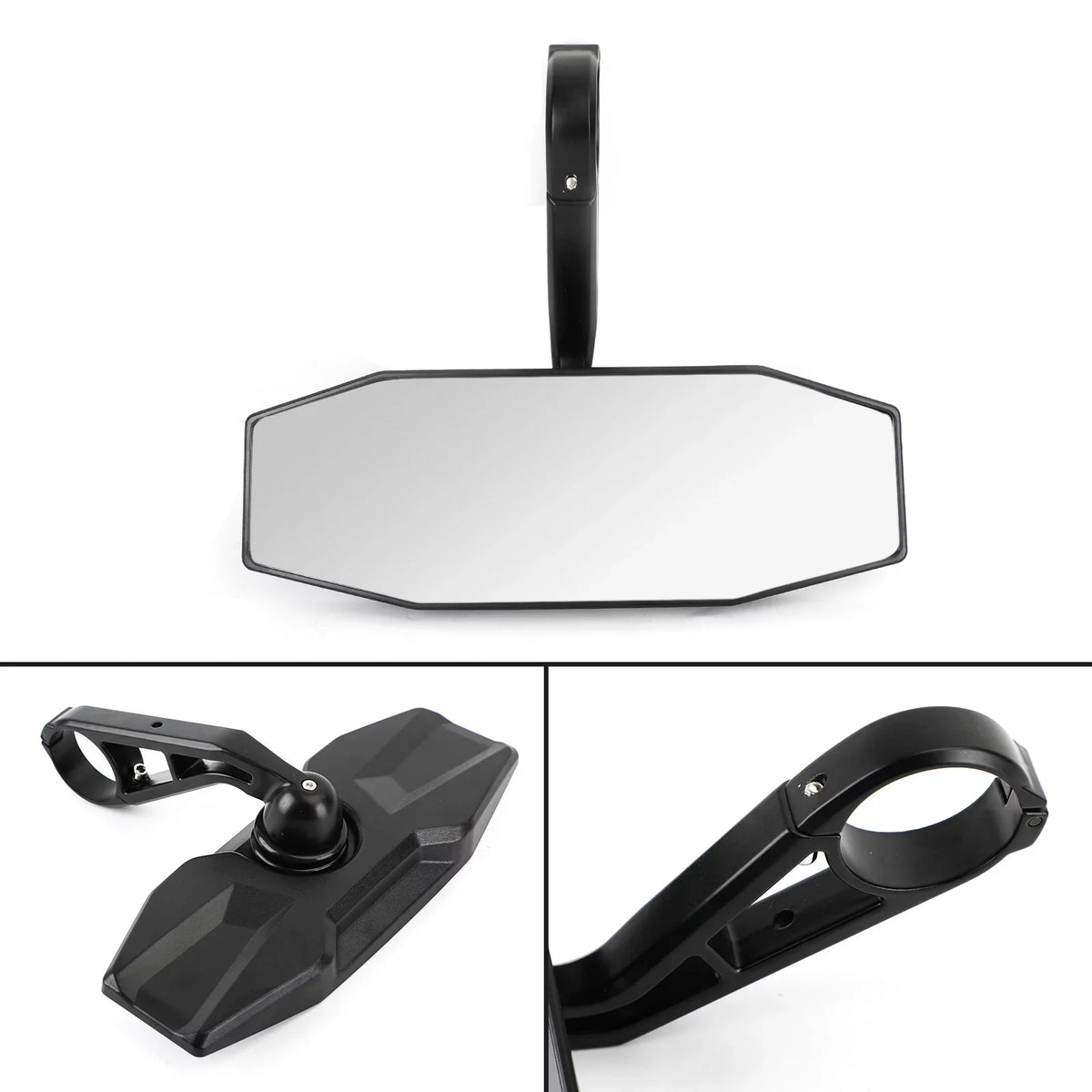 Motor Genic 10" UTV Rear View Center Mirror 1.75" Clamp for Polaris General XP RZR 1000