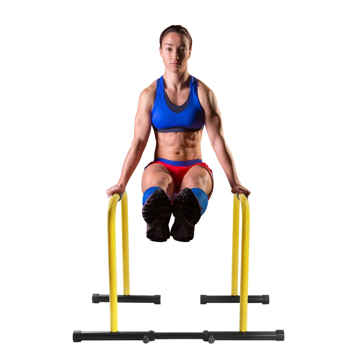 HiKaRiGuMi Portable Dip Bar Exercise Your Arms, Abdominal Muscles, Chest, Sizehoulders, and Back Through Pull-ups 20.08-26.77 Inches Sizepacing,High-strength Sizeteel Pipes