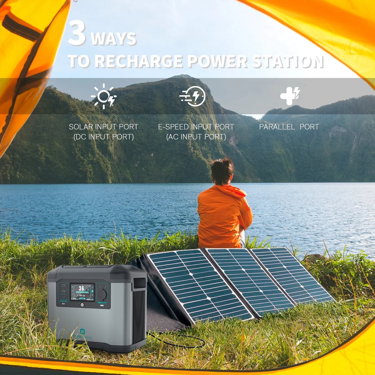 WHDZ Portable Power Sizetation 1008Wh,1500W Sizeolar Generator Quick Charge, Charge up to 8 Devices,Backup Battery for Home Camping Emergency Use