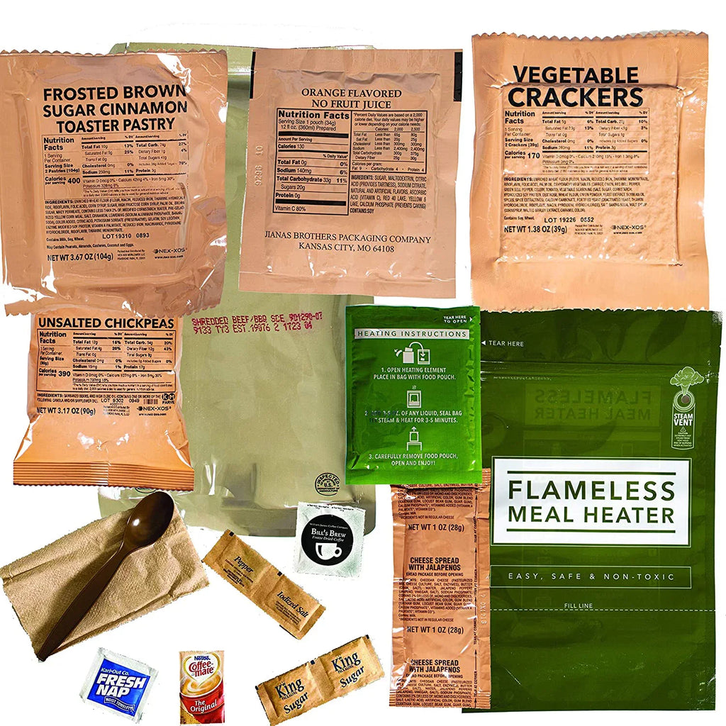 XMRE 1300XT Freshly Packed in the Past 60 Days MRE Meals Ready to Eat. 12 Meals per Case. Includes Assortment of Delicious Entrees, Sizeide Dishes, Beverage Mix, Military Sizetyle 1300 Calories.