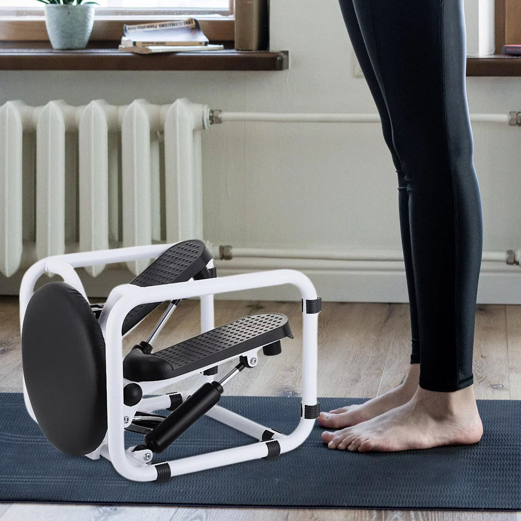 ,multifunctional fitness stepper workout home,electronic display exercise s,stepping machine mute fitness stainless steel,household leg arm full body Black