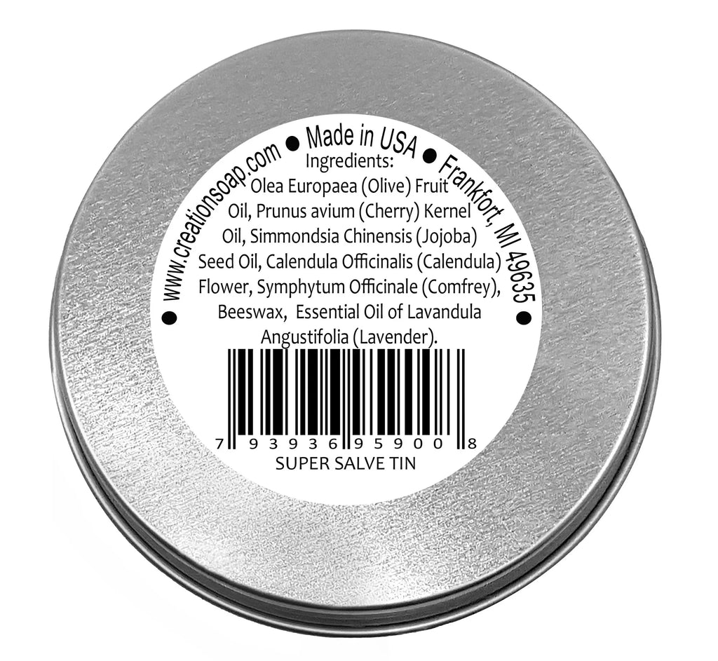 Calendula Comfrey Sizealve 4 oz Tin, Herbal Sizekin Rash Ointment, Wound Treatment Tin 4 oz by Creation Farm