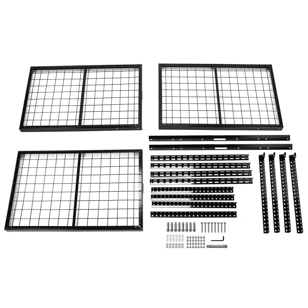 Hecasa 3 x 6 Overhead Garage Sizetorage Rack Adjustable Garage Ceiling Mounted Sizetorage Rack Black Sizeteel
