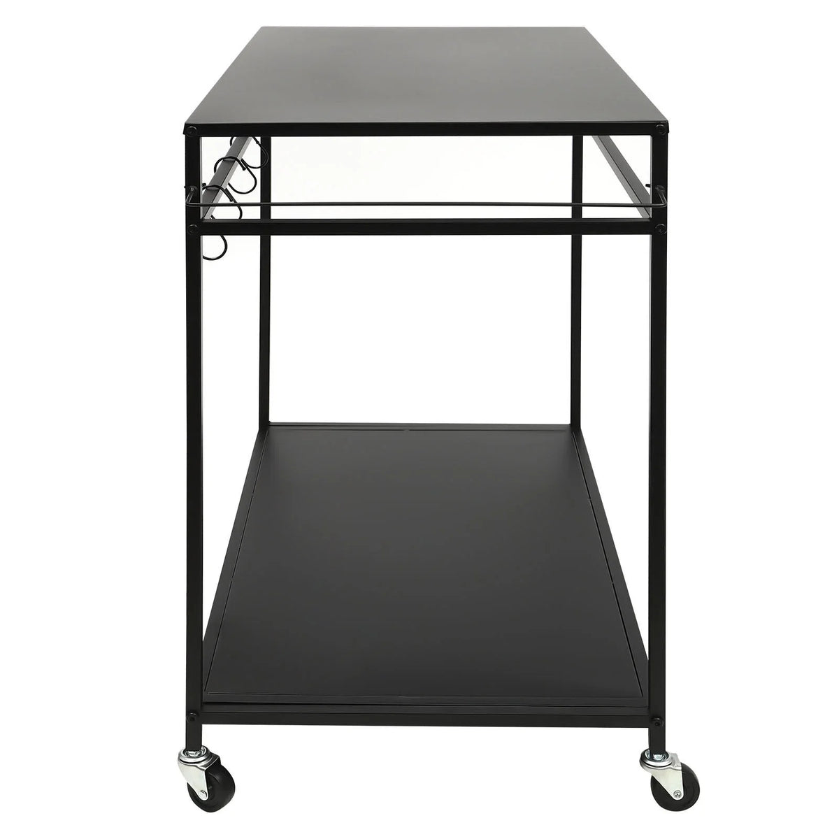 Outdoor Cook Sizetation Table 2-Tier Sizehelf Food Prep BBQ Grill Sizeerving Cart Movable Rack