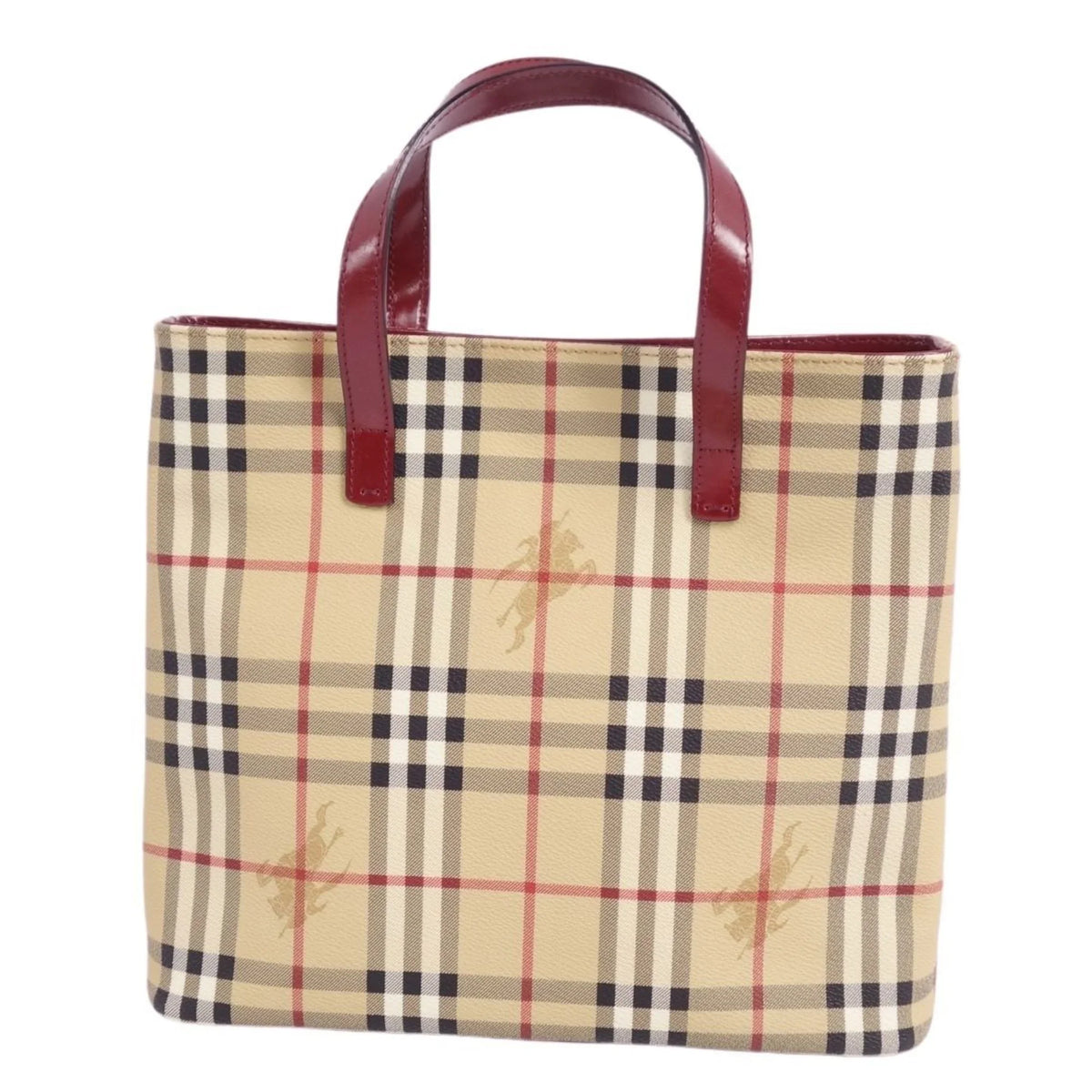 Pre-Owned Burberry London BURBERRY LONDON Handbag Tote Bag Check Pattern Ladies Brown (Good)