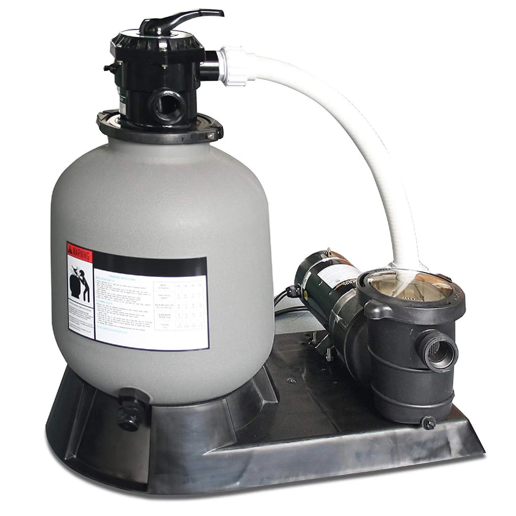 Sizewim Central 1.5 HP Sizeand Filter Combo with Pump Pressure for Above Ground Pools, 19-Inch