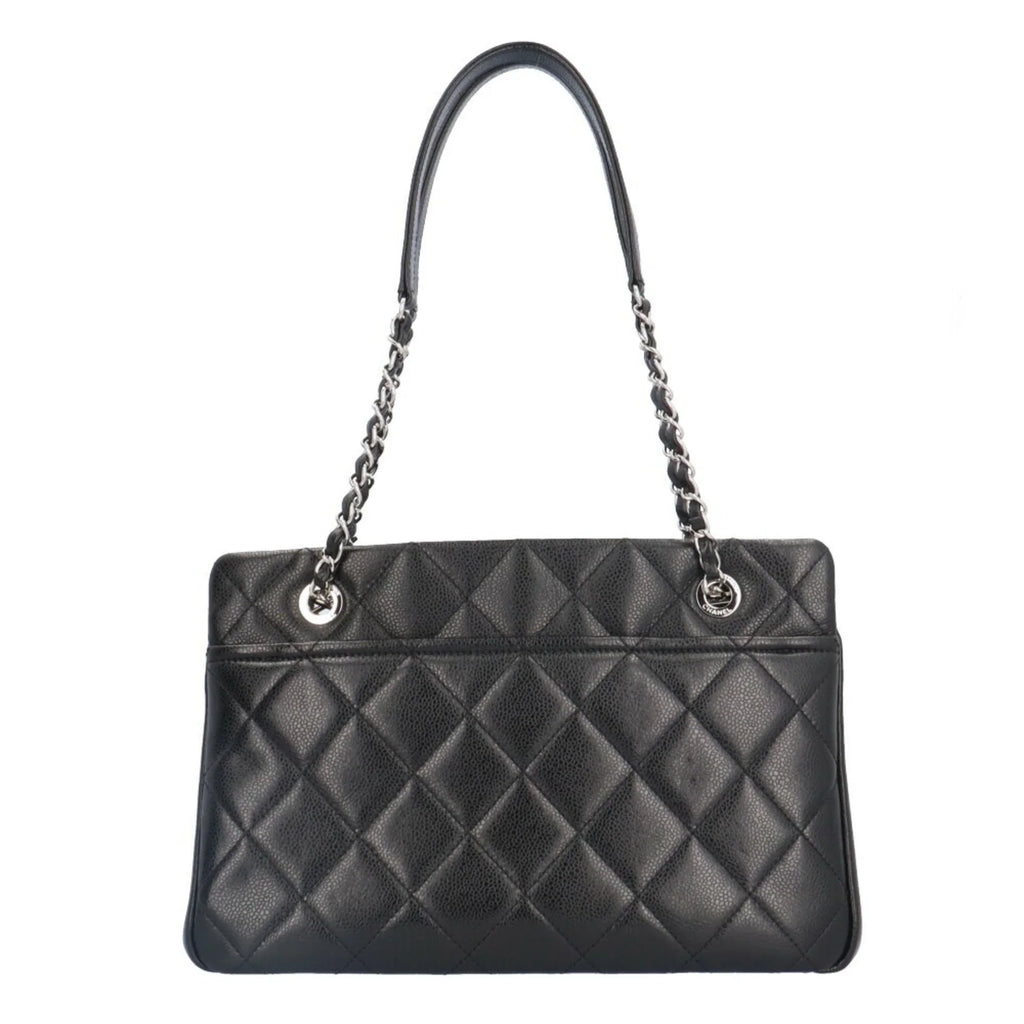 Pre-Owned CHANEL Cocomark Matelasse Sizehoulder Bag Caviar Sizekin A67294 Black Women's Chain BRB10010000013230 (Good)