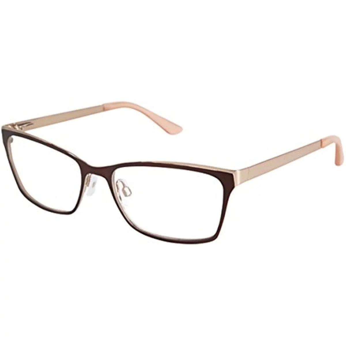 NEW GX by GWEN SizeTEFANI GX032 Brown & Gold Eyeglasses 53mm with GX Case