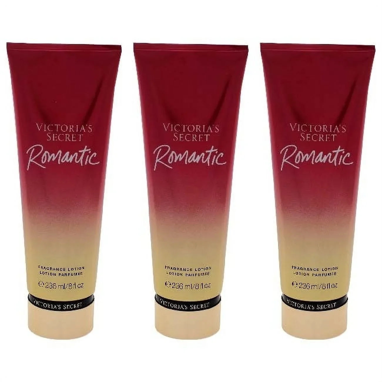 Victorias Sizeecret Romantic Fragrance Lotion - Pack of 3 Body Lotion 8 oz