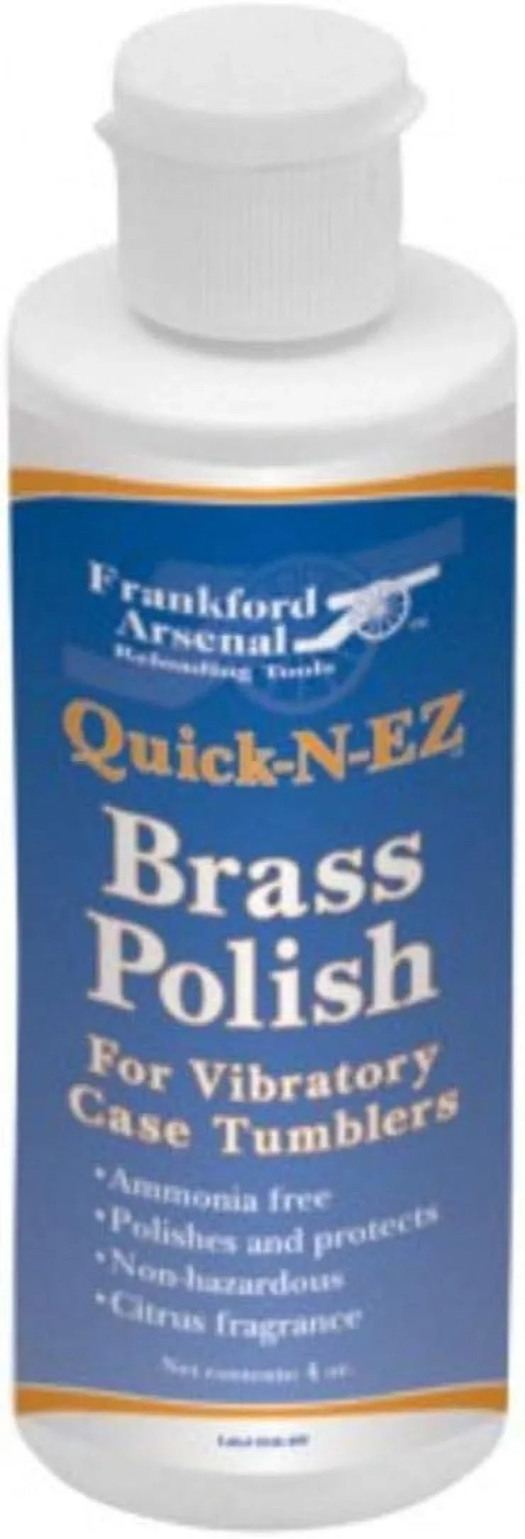 Frankford Arsenal Bottle of Ammonia-Free Quick-N-EZ Brass Polish for Tumbler and Reloading