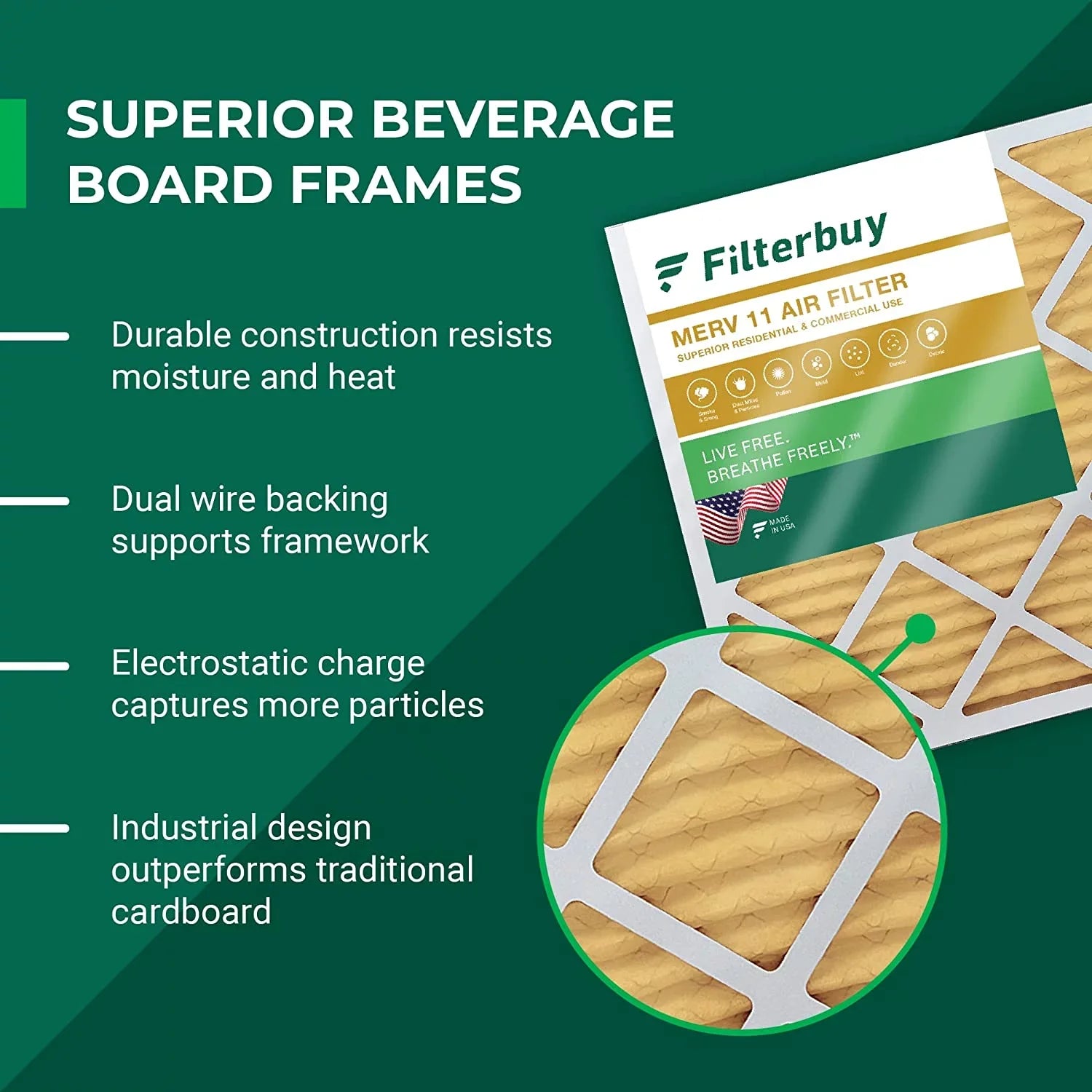 Filterbuy 24x30x4 MERV 11 Pleated HVAC AC Furnace Air Filters (4-Pack)