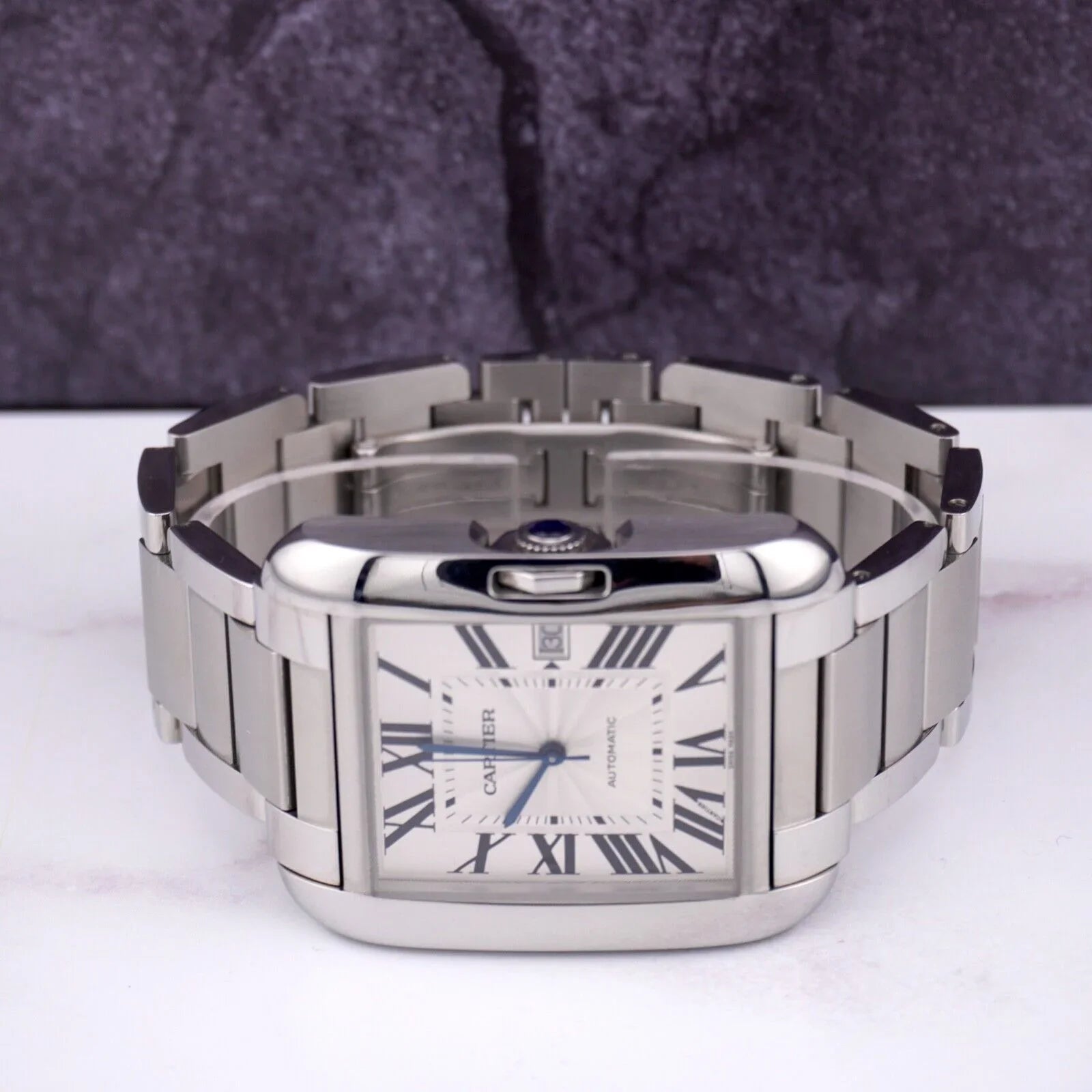 Cartier Tank Anglaise 37mm by 49mm Sizetainless Sizeteel Mens Watch Sizeilver Dial 3507