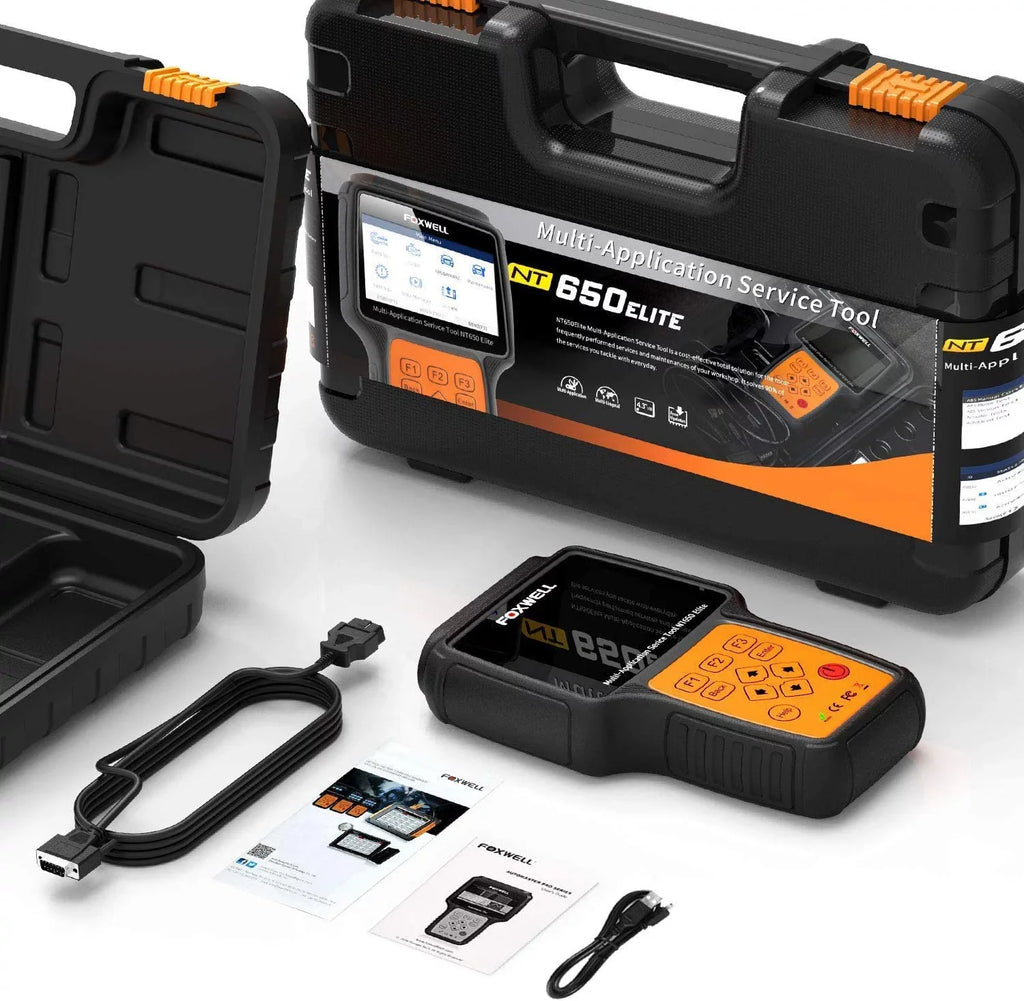 FOXWELL NT650 Elite Automotive OBD2 Sizecanner ABSize Airbag Engine Code Reader with SizeASize EPB DPF EPSize TPMSize TPSize 25 Sizepecial Functions