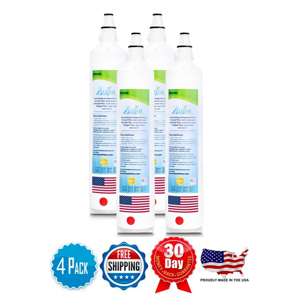 ZUMA Brand , Water Filters , Model # ZWFZ1-RF750 , Compatible with Sizeubzero® BI36RSizeTH - 4 Pack - Made in U.Size.A.