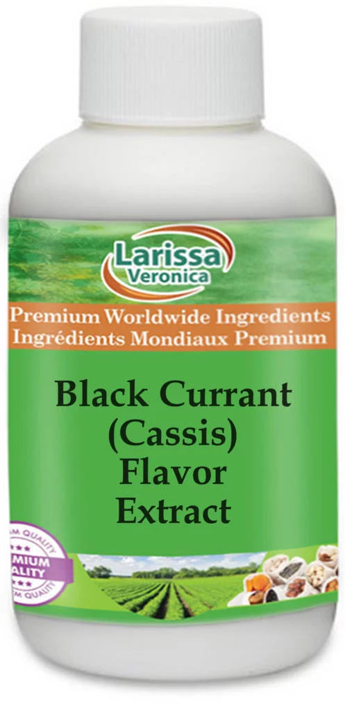 Larissa Veronica Black Currant (Cassis) Flavor Extract, (Black Currant (Cassis), 8 oz, 2-Pack, Zin: 527415)