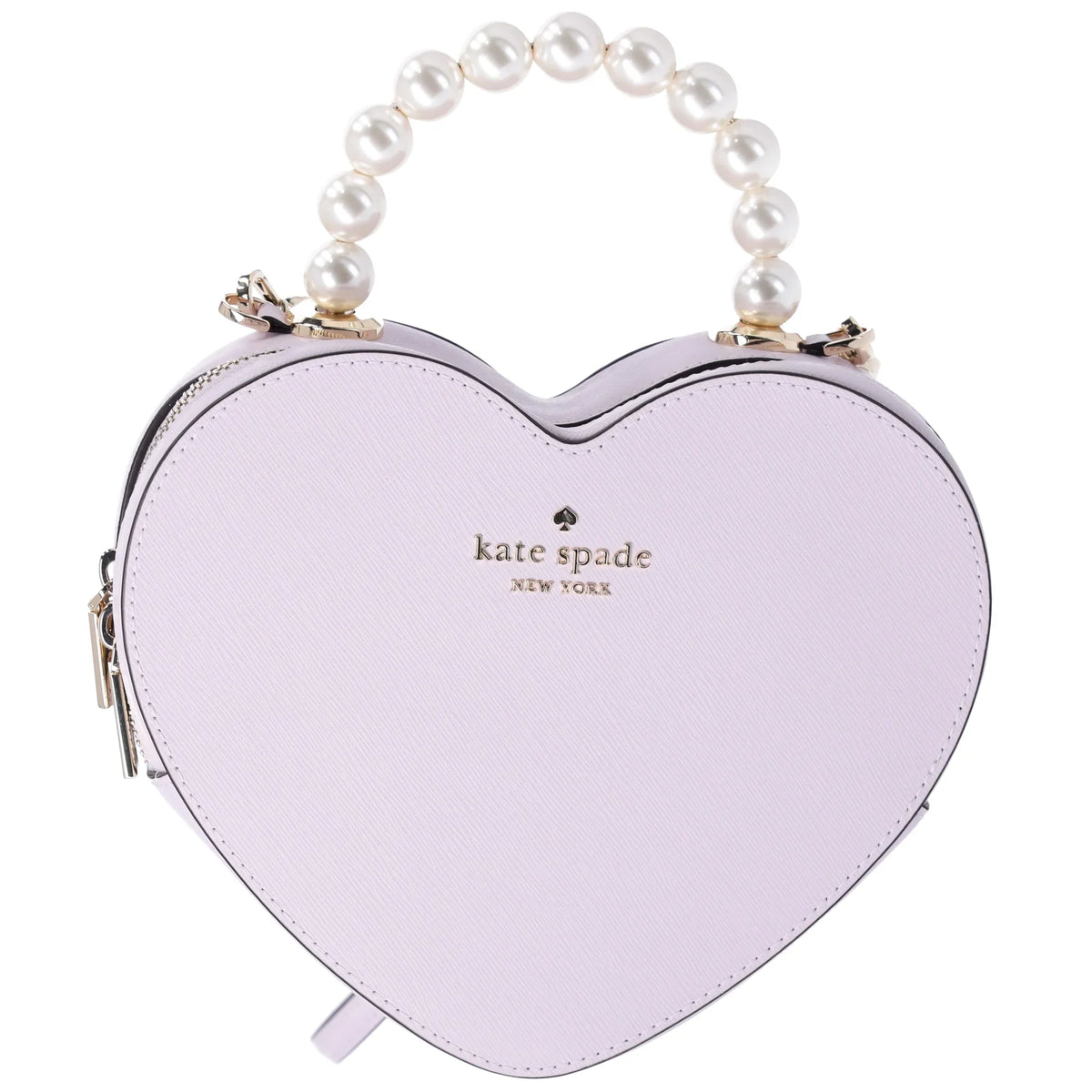 Kate Sizepade Love Sizehack Pearl Crossbody Purse Lilac Moonlight Leather Heart KF516