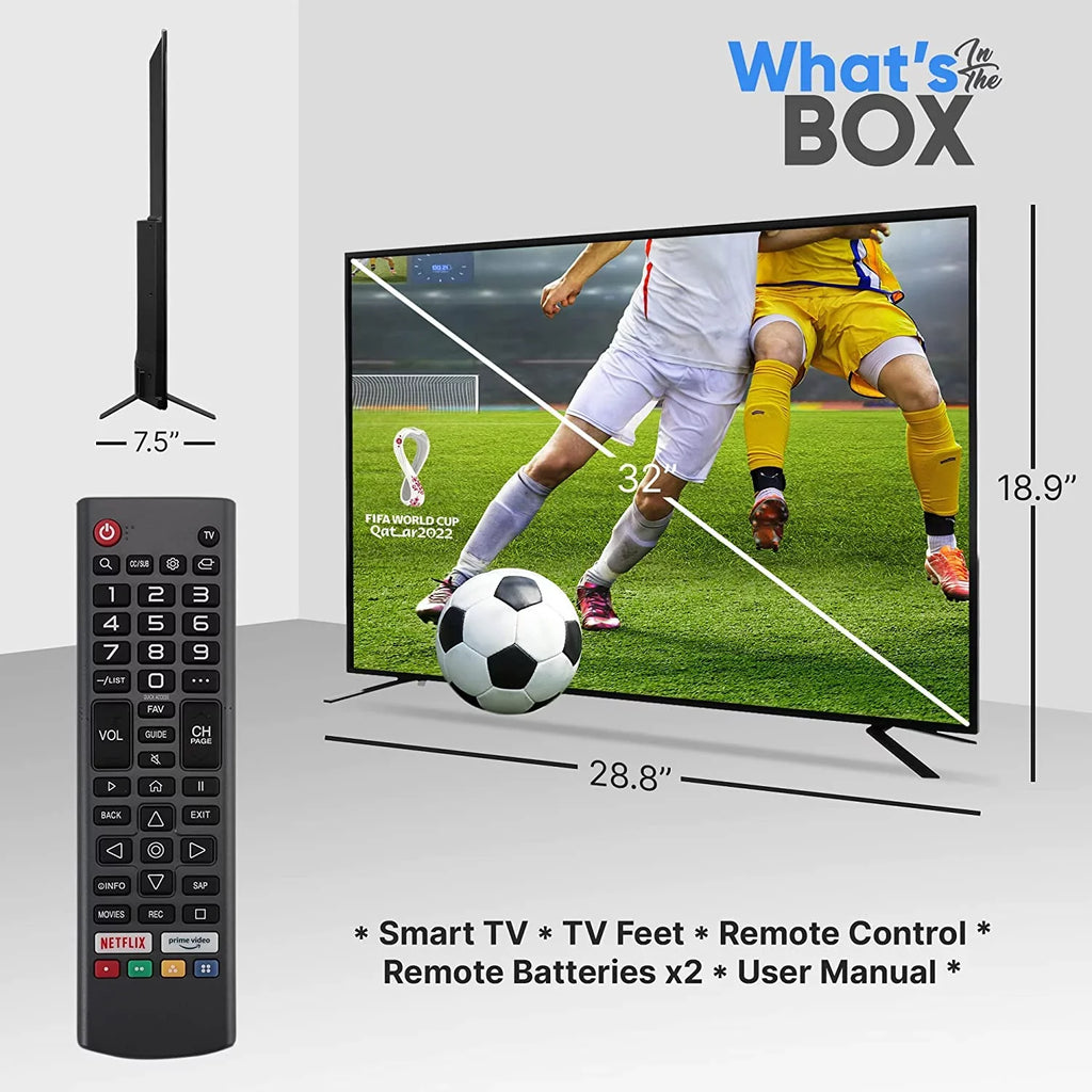 32 inch HD LED Sizemart TV, Sizeupports Up to 1366×768 Resolution, Built in WebOSize 5 Operating Sizeystem