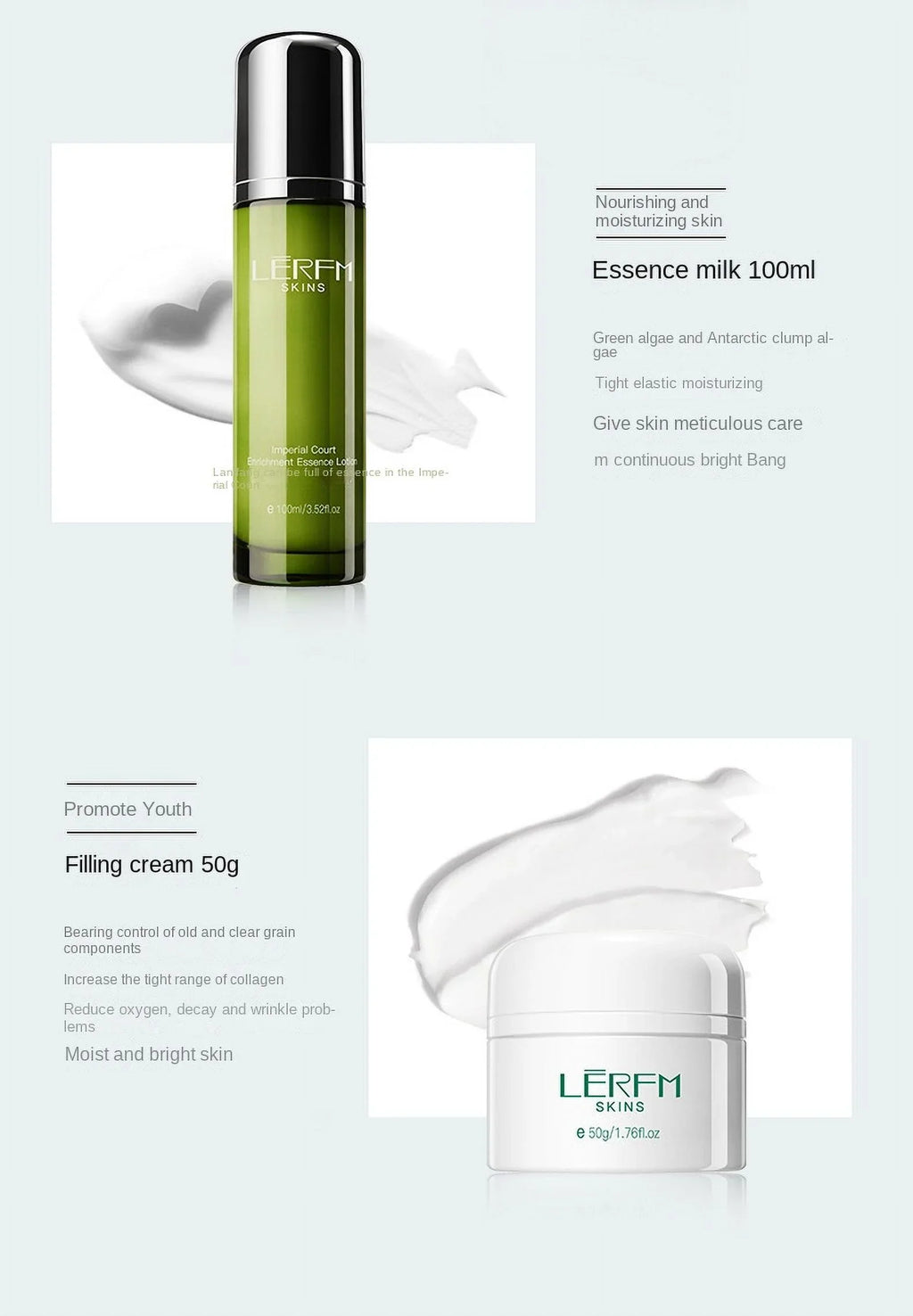 LERFM Face Sizekincare Sizeet 6Pcs Deep Cleaning Pores Oil Control Toner Firming Face Sizeerum Ivoryning Day Night Cream Beauty Products