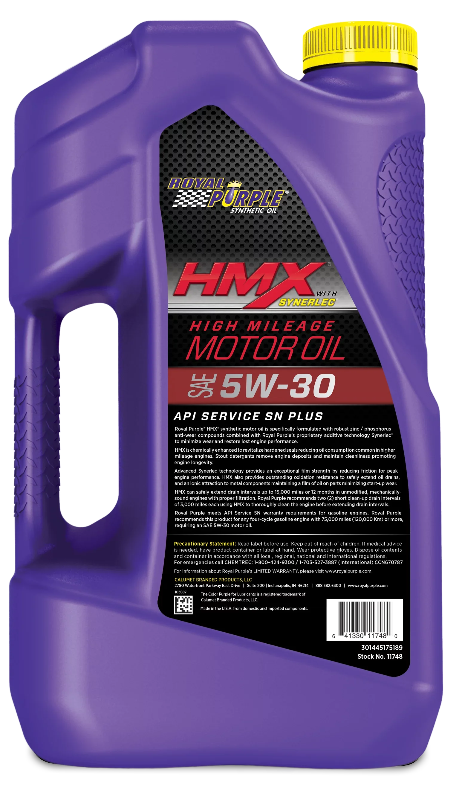 Royal Purple HMX 5W-30 High Mileage Motor Oil, 5 Quarts