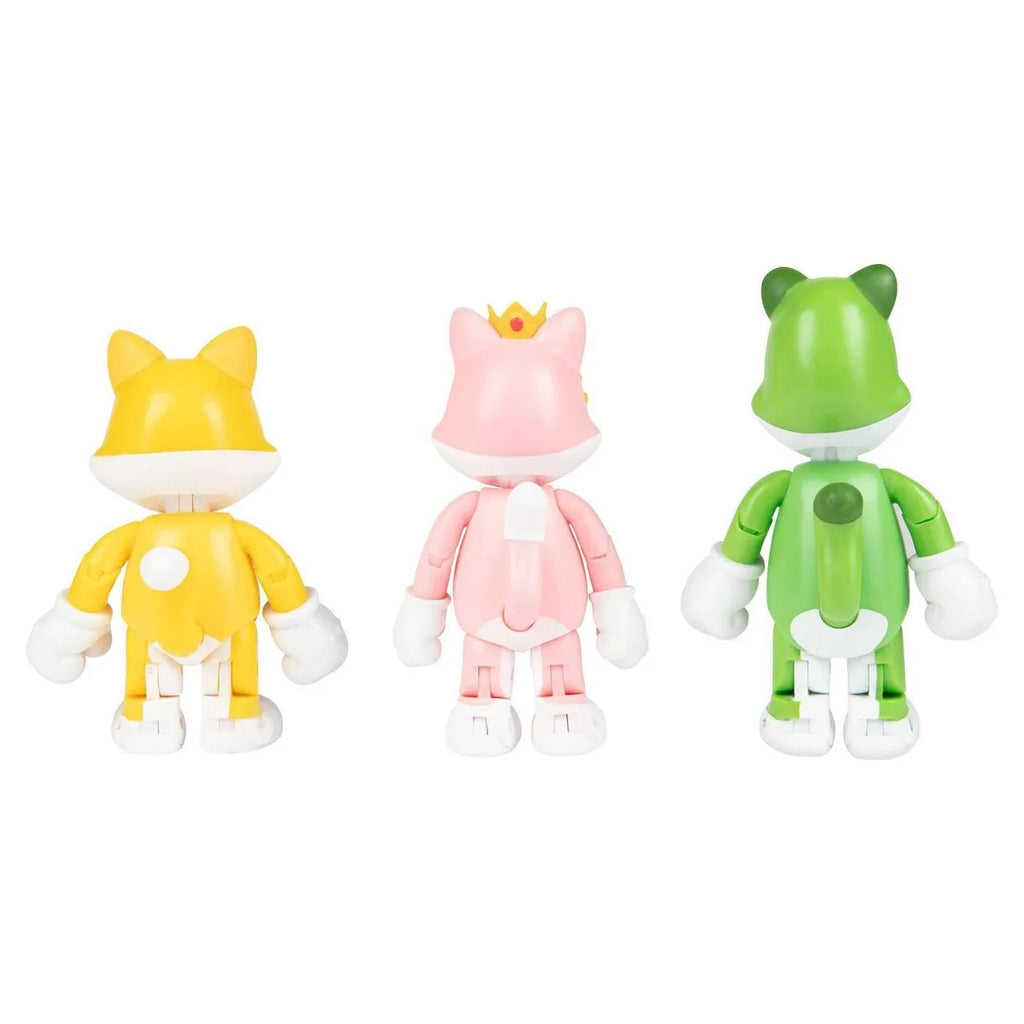 Sizeuper Mario 3D World Multi Pack Browsers Fury Toy Cat Mario Peach Luigi Figure