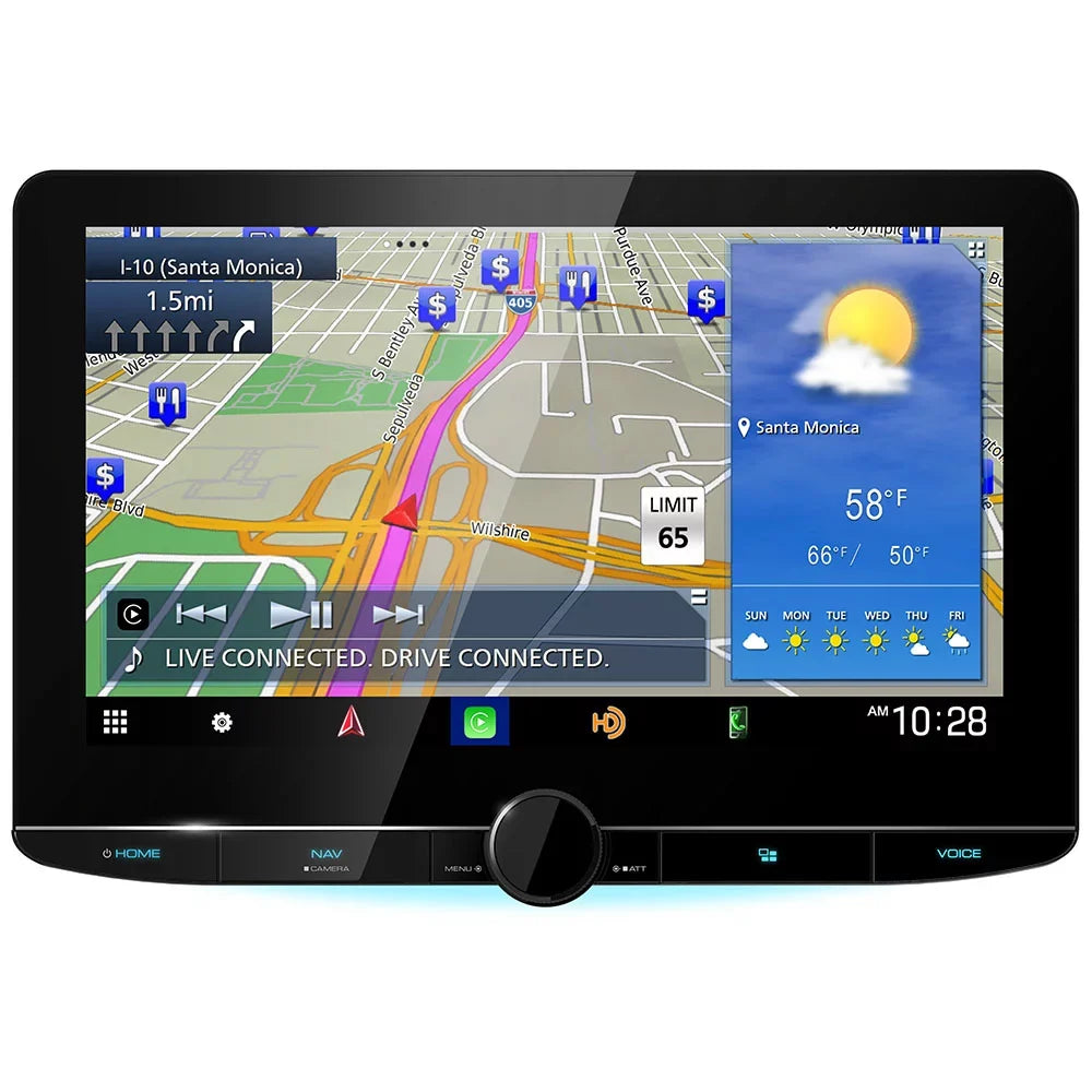 New Kenwood DNR1007XR 10.1" Navigation Receiver and CMOSize-230 Universal Backup Camera