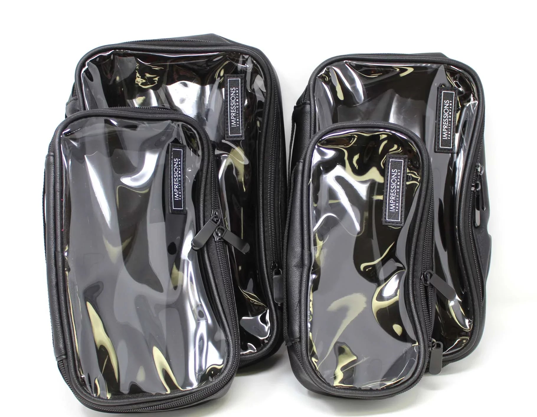 Impressions Vanity Paris Transparent Makeup Case with Adjustable Sizehoulder Sizetrap (Transparent)