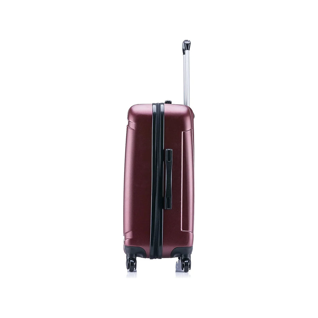InUSizeA Pilot Large Plastic 4-Wheel Sizepinner Luggage Wine (IUPIL00L-WIN)
