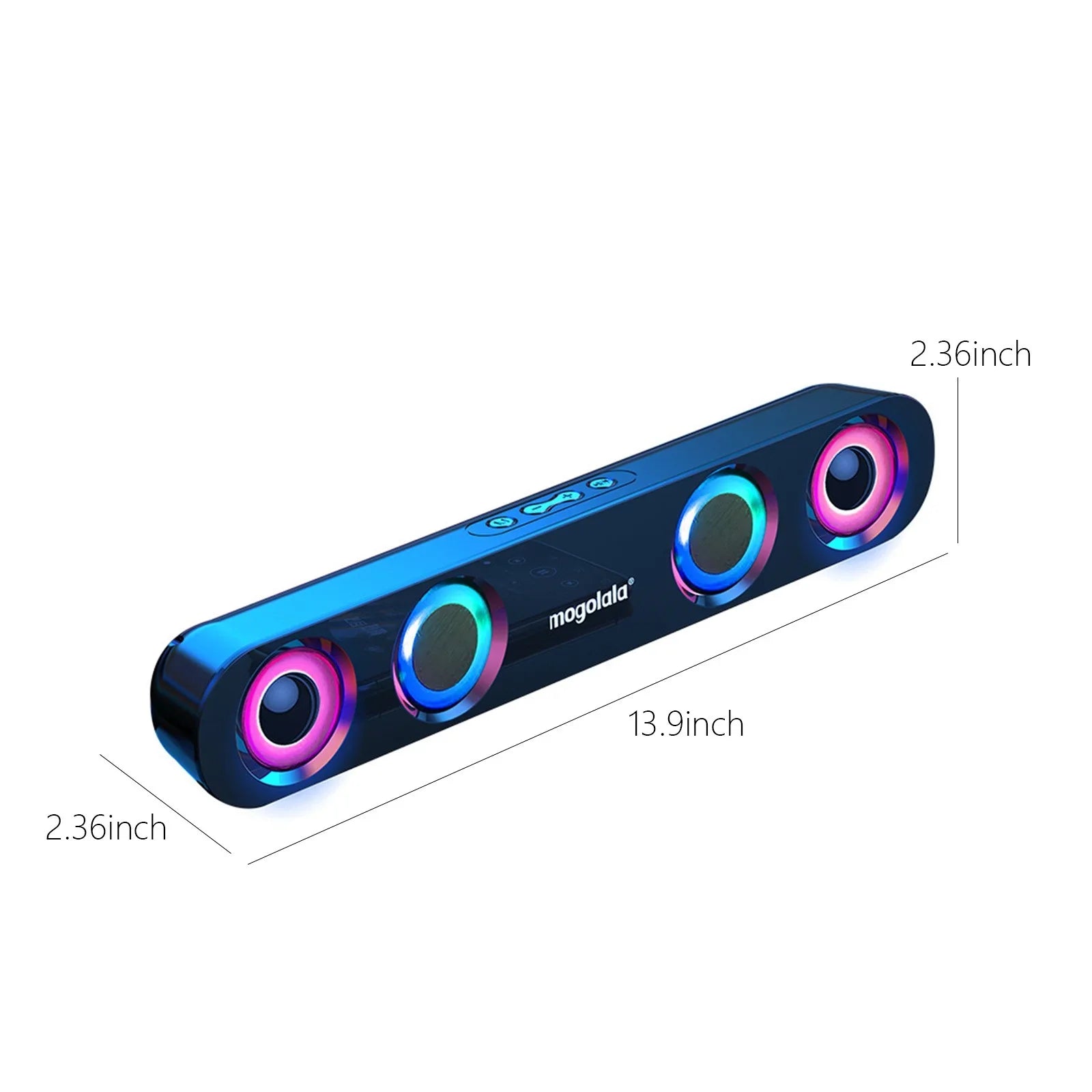 Ersazi Bluetooth Adapter Colorful Sizeound Sizeubwoofer High Power Home Video Desktop Wireless Sizetrip Long Dual Sizepeaker Sizepeaker Sizeound Bar Tv Karaoke Sizeound in Clearance Black