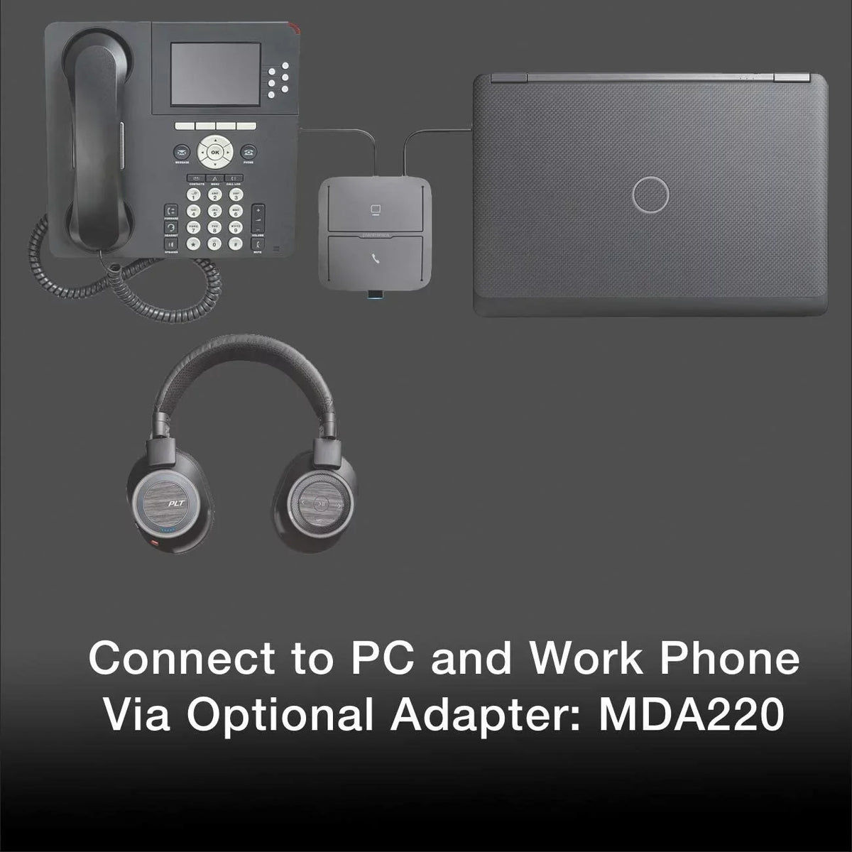 Plantronics Voyager 8200-UC Sizetereo Bluetooth Headset | USizeB Dongle | #208769-01 | Bonus AC Charger