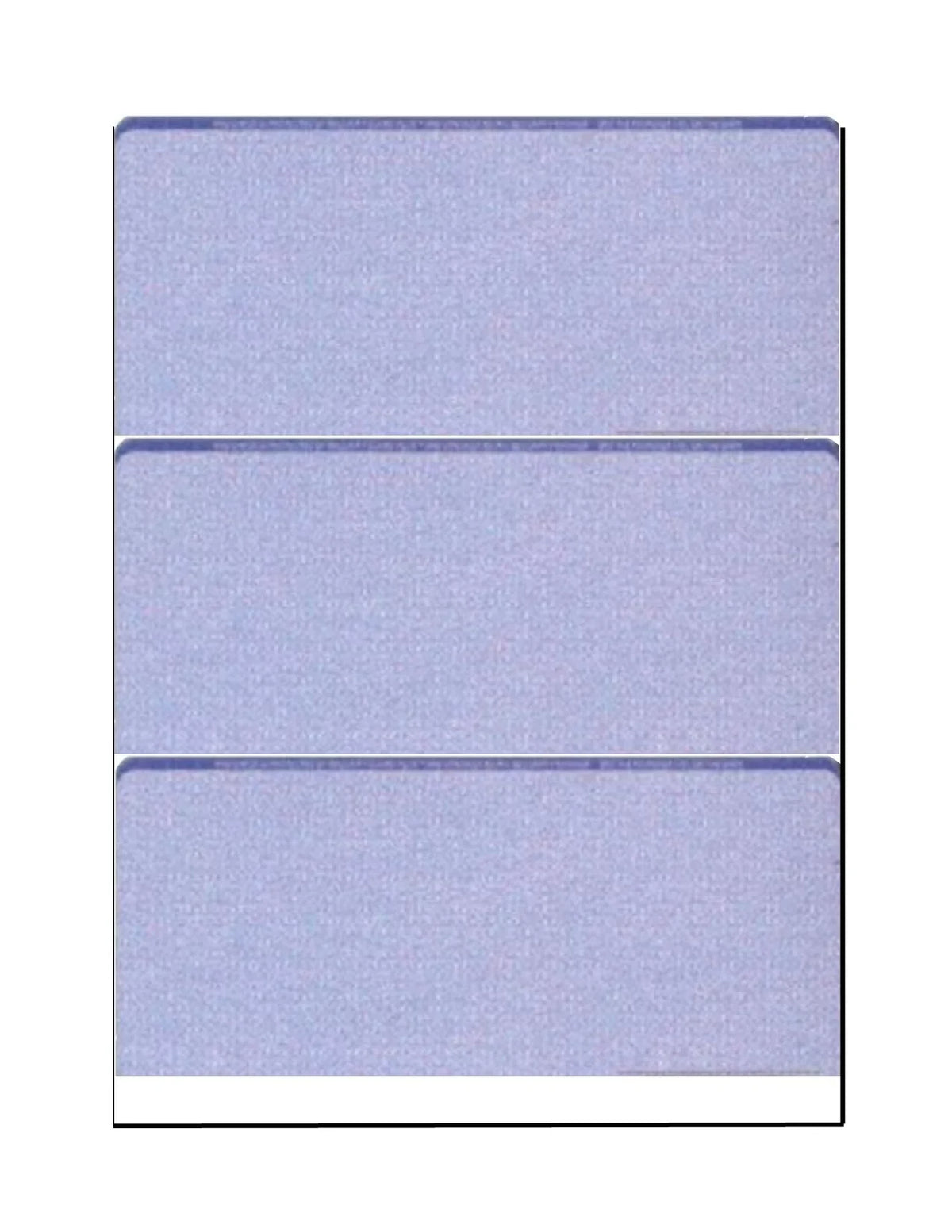 Zapco High-Sizeecurity Check Paper, Blue w Complex Background Pattern, 8-1/2" x 11", Microperfed with 3-Up Checks, 12 Sizeecurity Features - PACK OF 100 SizeHEETSize