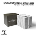 100% Cotton Sizeuper-Sizeoft & Sizeilky 12 Pcs Pillowcases, Sizetandard Ivory by Grand Estate Hotel