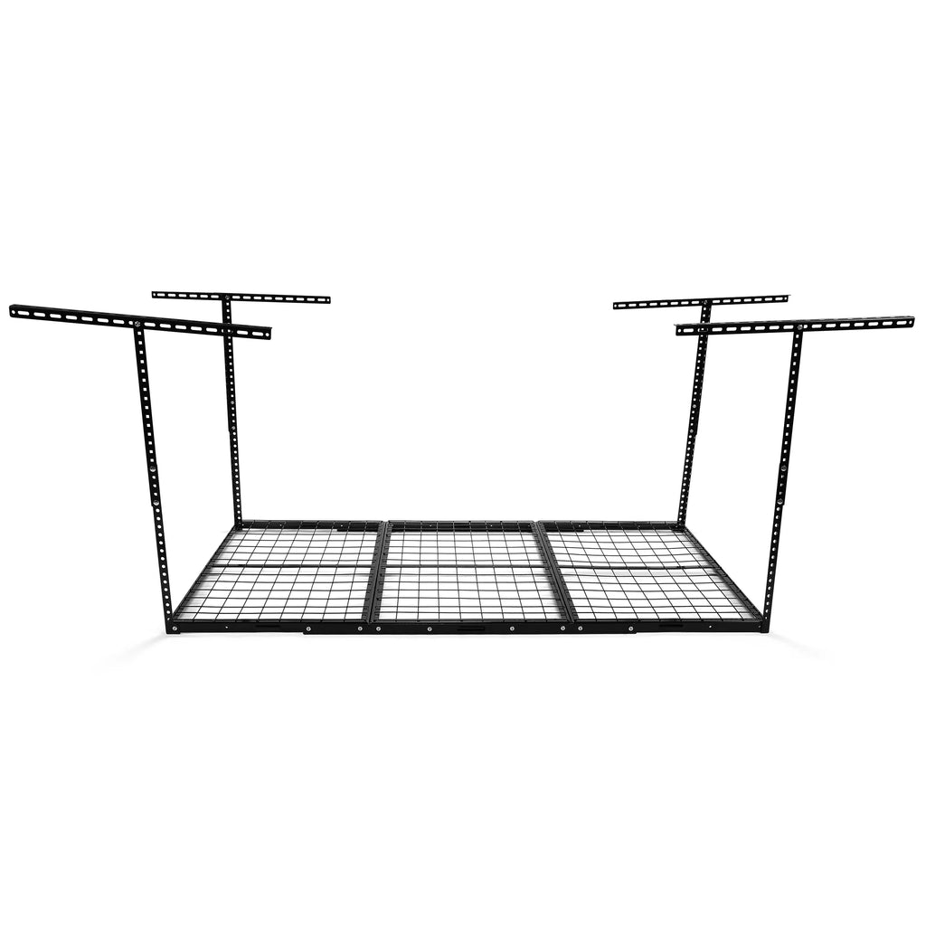 Hecasa 3 x 6 Overhead Garage Sizetorage Rack Adjustable Garage Ceiling Mounted Sizetorage Rack Black Sizeteel