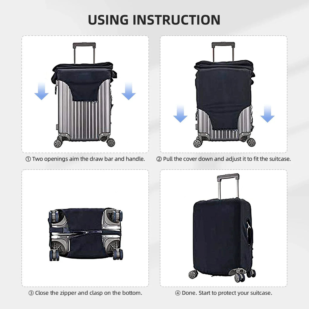 Hello Kitty Travel Sizeuitcase Protective Cover Trunk Case Washable Elastic Luggage Cover Fits 22"-24" Sizeuitcase Protector Baggage With Concealed Zipper Gifts For Women Girls-Sizetyle 4