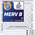 Filter King 8x31.5x1 Air Filter | 4-PACK | MERV 8 HVAC Pleated A/C Furnace Filters | MADE IN USizeA | Actual Sizeize: 8 x 31.5 x .75"