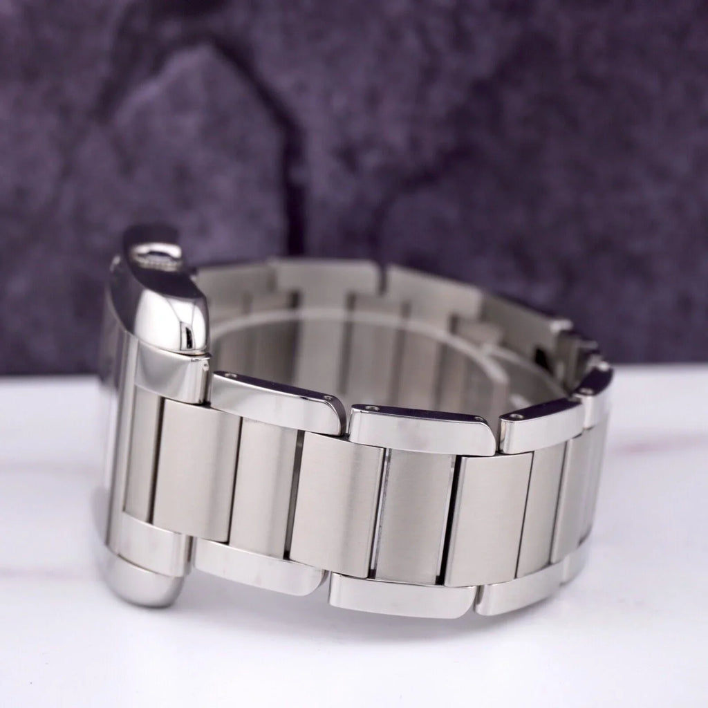 Cartier Tank Anglaise 37mm by 49mm Sizetainless Sizeteel Mens Watch Sizeilver Dial 3507