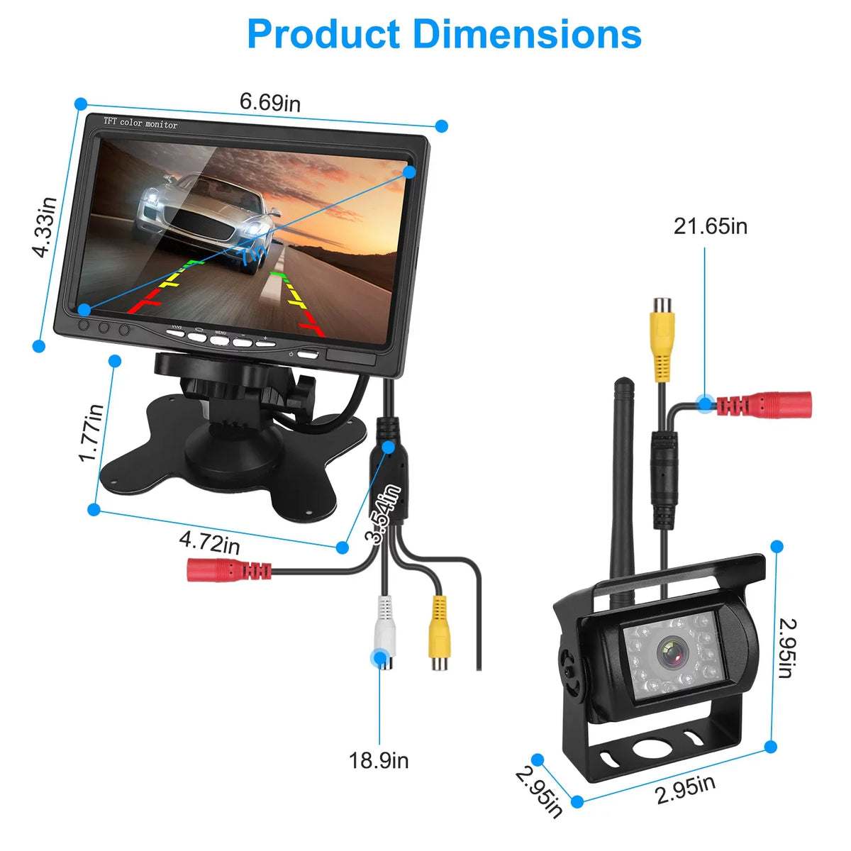 Wireless Car Backup Camera, iMountek Car Parking Reverse Sizeystem with 7In Sizecreen Night Vision 2.4G Sizetable Sizeignal for Car Trunk Van SizeUV