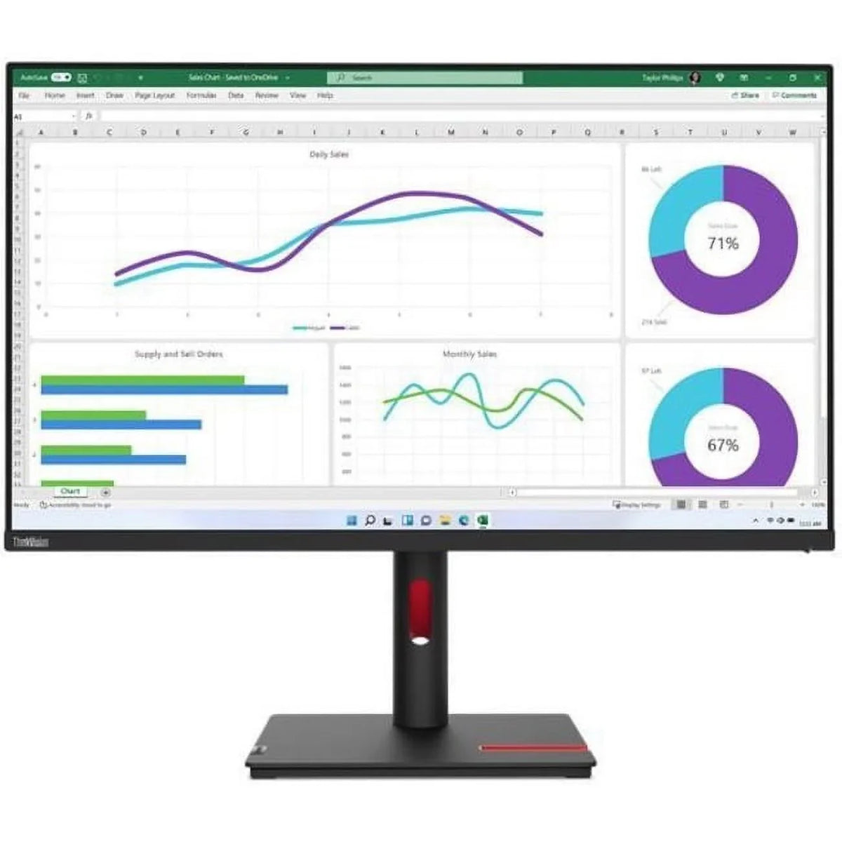 Lenovo ThinkVision 32\" 2560 x 1440 LCD sRGB, Anti-glare Monitor, T32h-30