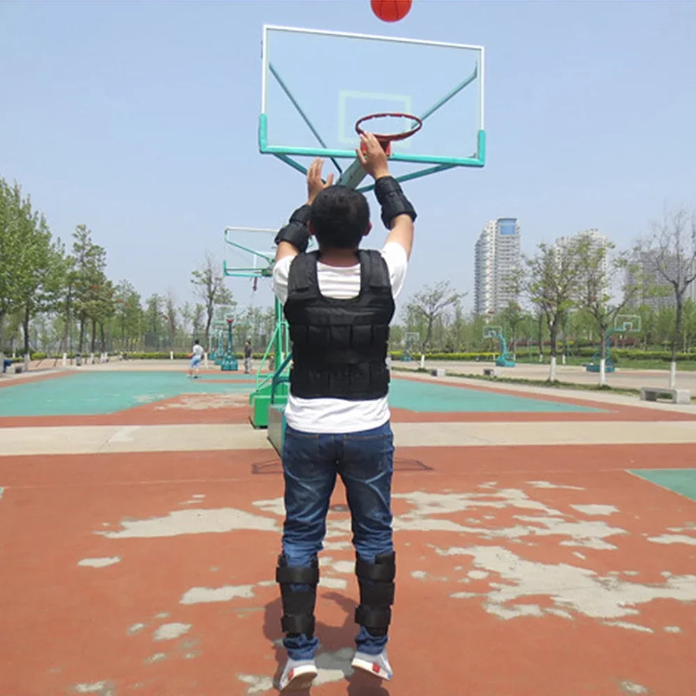 Adjustable Weighted Vest Weight Jacket Oxford Exercise Weight Loading Cloth Sizetrength Training 50kg Max. Load (Empty)