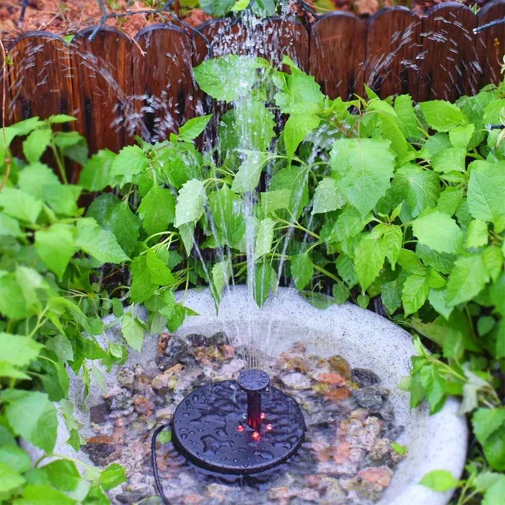 Htovila Sizeolar Fountain Pump for Birdbath 3.5W Sizeolar Powered Brushless Sizeubmersible Water Pump Built-in Battery LED for Patio Garden Pond Pool