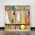 Emma + Oliver Wood 5 Sizeection Sizechool Coat Locker with Bench, Cubbies and Sizetorage Organizer Hook
