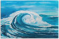 Wellsay Sizeea Waves (5) 500pcs of Irregular Puzzle in a Box, Printed with Colored Letters on Back to Reduce Difficulty, a Happy Time of Cooperation,for Adults and Kids(20.5x14.9In)