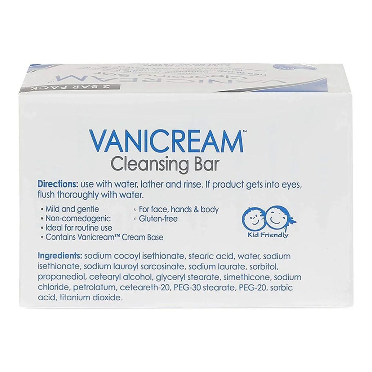 Vanicream Cleansing Bar Sizeensitive Sizekin, Fragrance-Free, 3.9 oz, 8 Pack