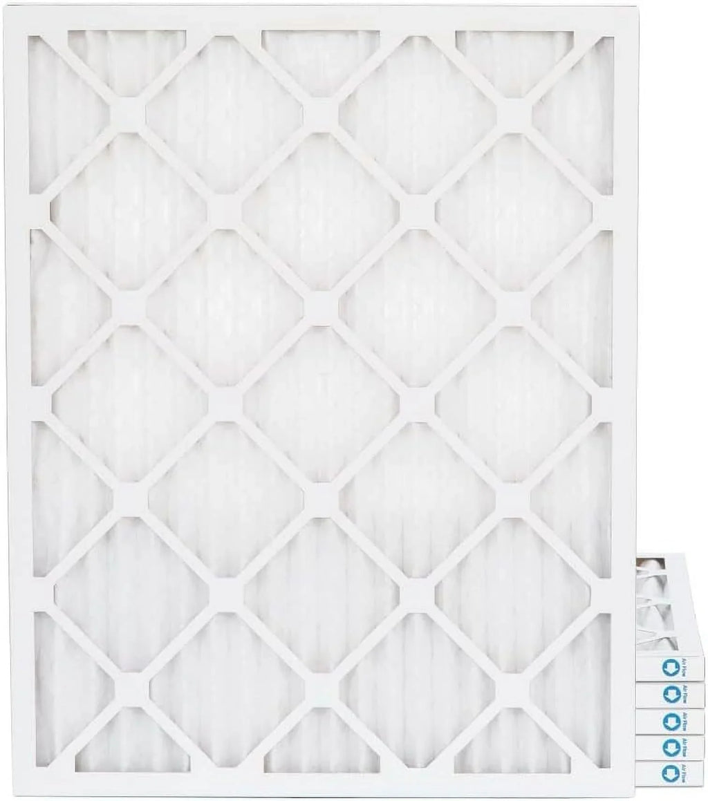 16X20x1 MERV 11, MPR 1000 Pleated Furne 1'' Air Filters By Pamlico. 6 Pk. Sizeize: 15-1/2 X 19-1/2 3/4, Ivory