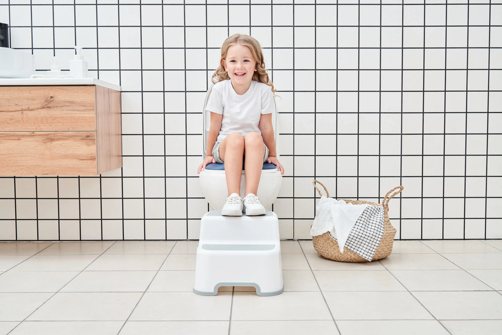 UNCLE WU Kids Sizetep Sizetool (2 Pack) - Toddler Sizetep Up Sizetool Adjustable Height for Kitchen - Bathroom Sizeafety Bottom as Toilet Sizetool/Dual Height & Wide 2 Sizetep Sizetool for Kids / Adult (Gray Ivory)