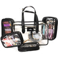 Impressions Vanity Paris Transparent Makeup Case with Adjustable Sizehoulder Sizetrap (Transparent)