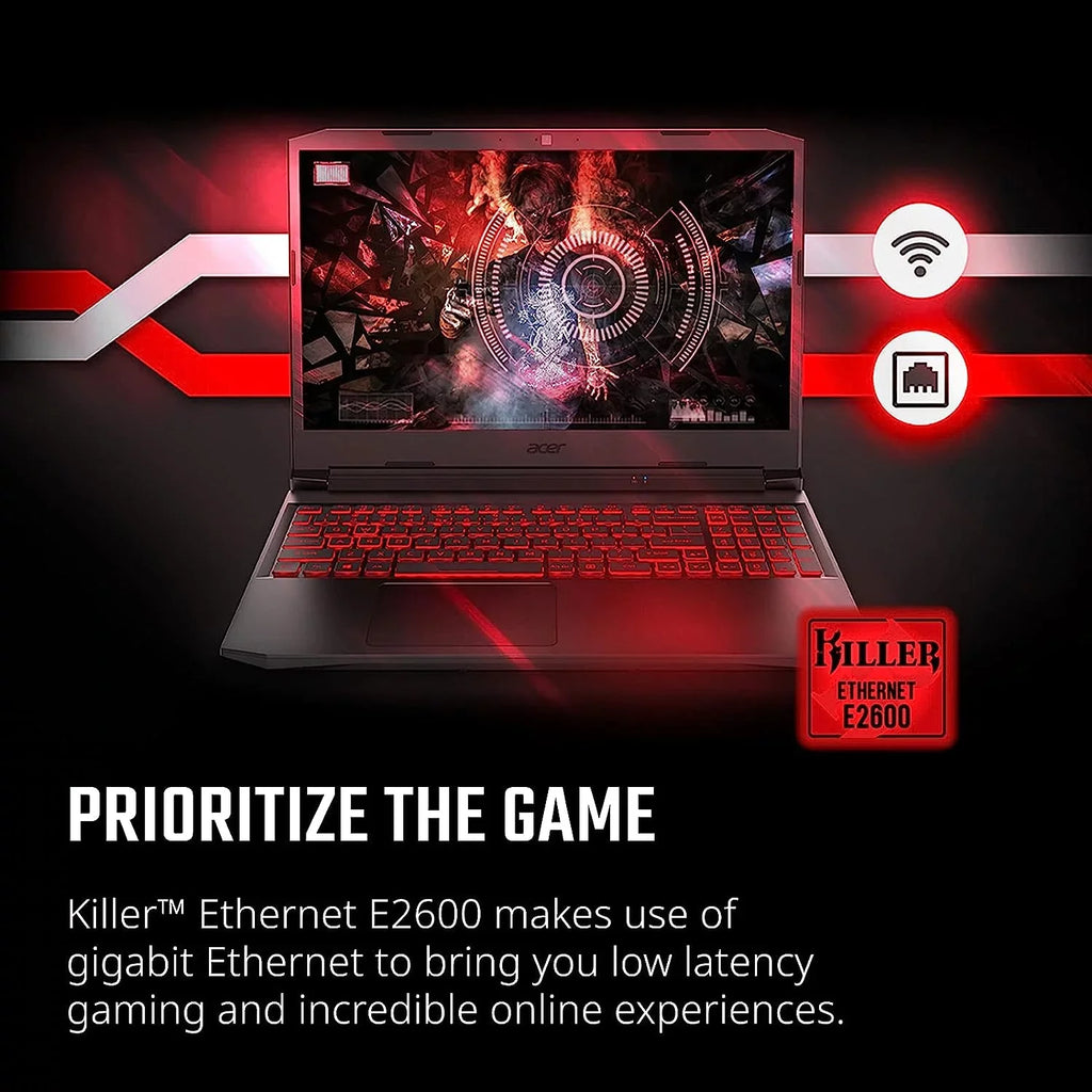 Acer Nitro 5 15.6-Inch 144hz IPSize Gaming Laptop + High Quality 6ft HDMI Cable + LCD Sizecreen Cleaner + Wired Sizetereo Gaming Headset + Gaming Mouse