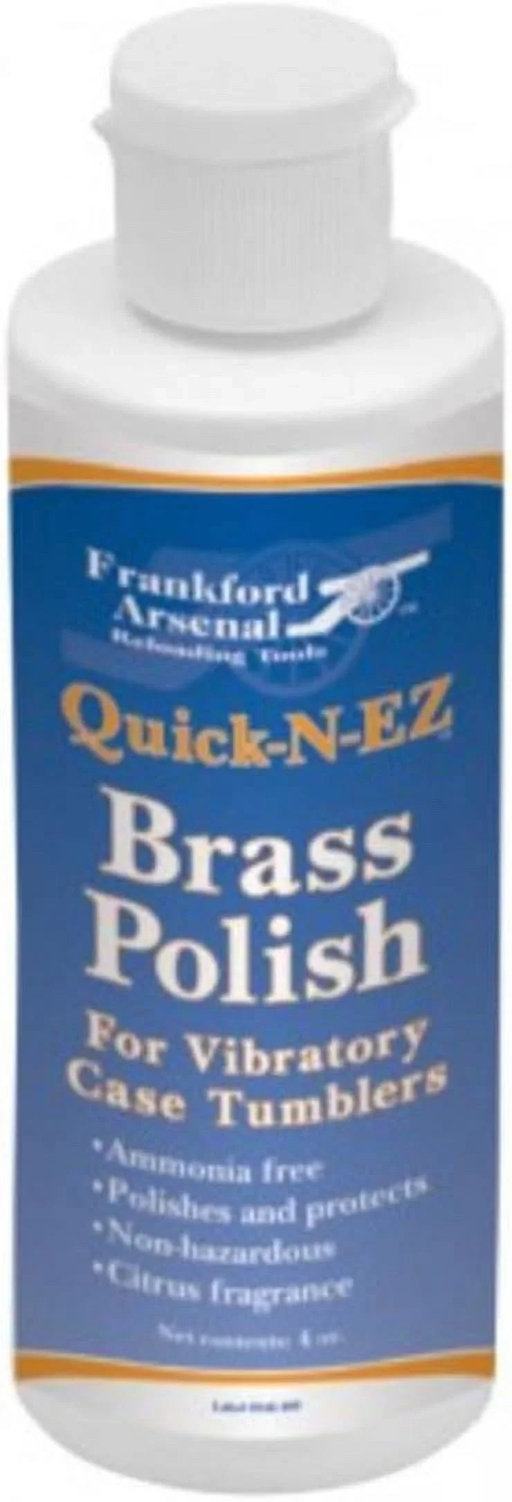 Frankford Arsenal Bottle of Ammonia-Free Quick-N-EZ Brass Polish for Tumbler and Reloading