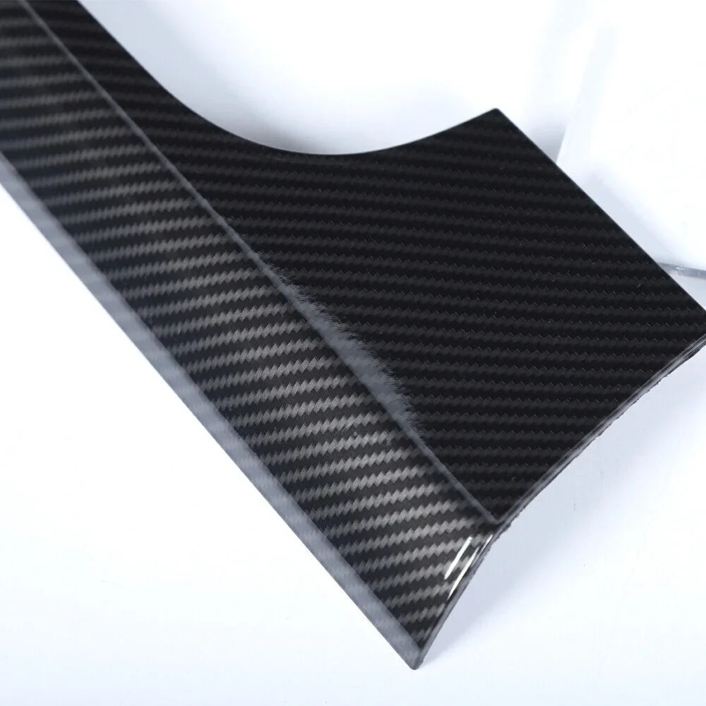 Teledu Front Cup Holder Sizeide Panel Cover Trim Carbon Fiber