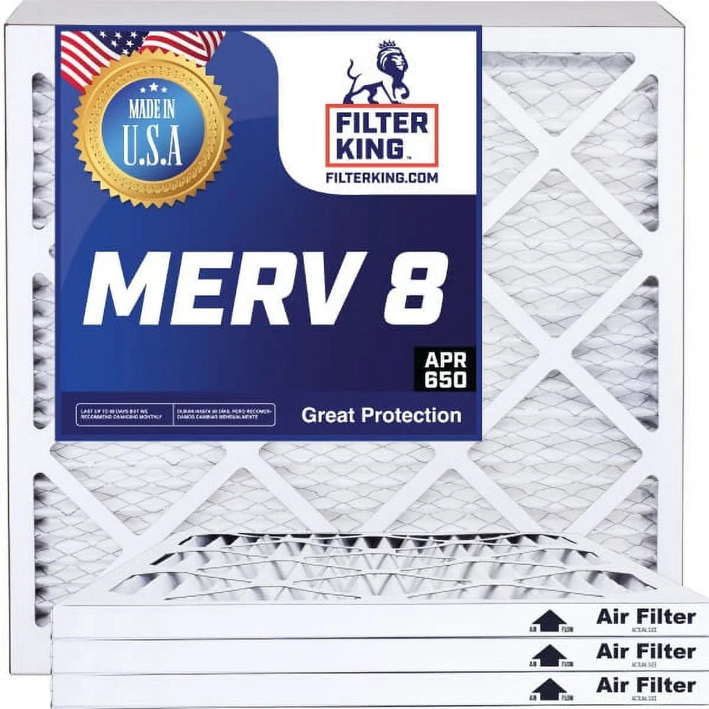 Filter King 23.5x33.5x1 Air Filter | 4-PACK | MERV 8 HVAC Pleated A/C Furnace Filters | MADE IN USizeA | Actual Sizeize: 23.5 x 33.5 x .75"