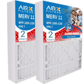 20x20x5 Air Filter MERV 11 Comparable to MPR 1000, MPR 1200 & FPR 7 Compatible with Lennox X0585 Air Filter 2 Pack by AIRX FILTERSize WICKED CLEAN AIR.